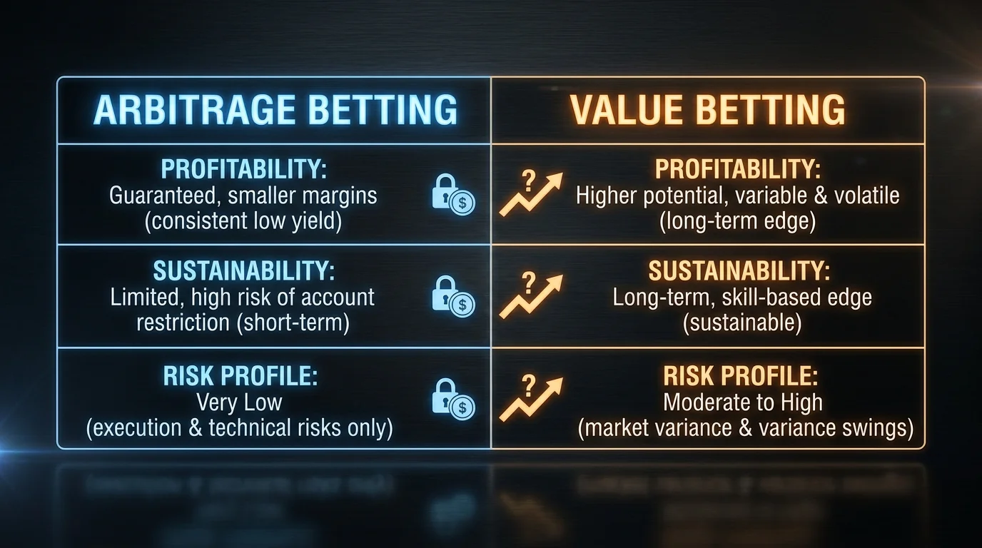 Confronto tra la strategia di arbitraggio e il value betting nel calcio: profitti e sostenibilità