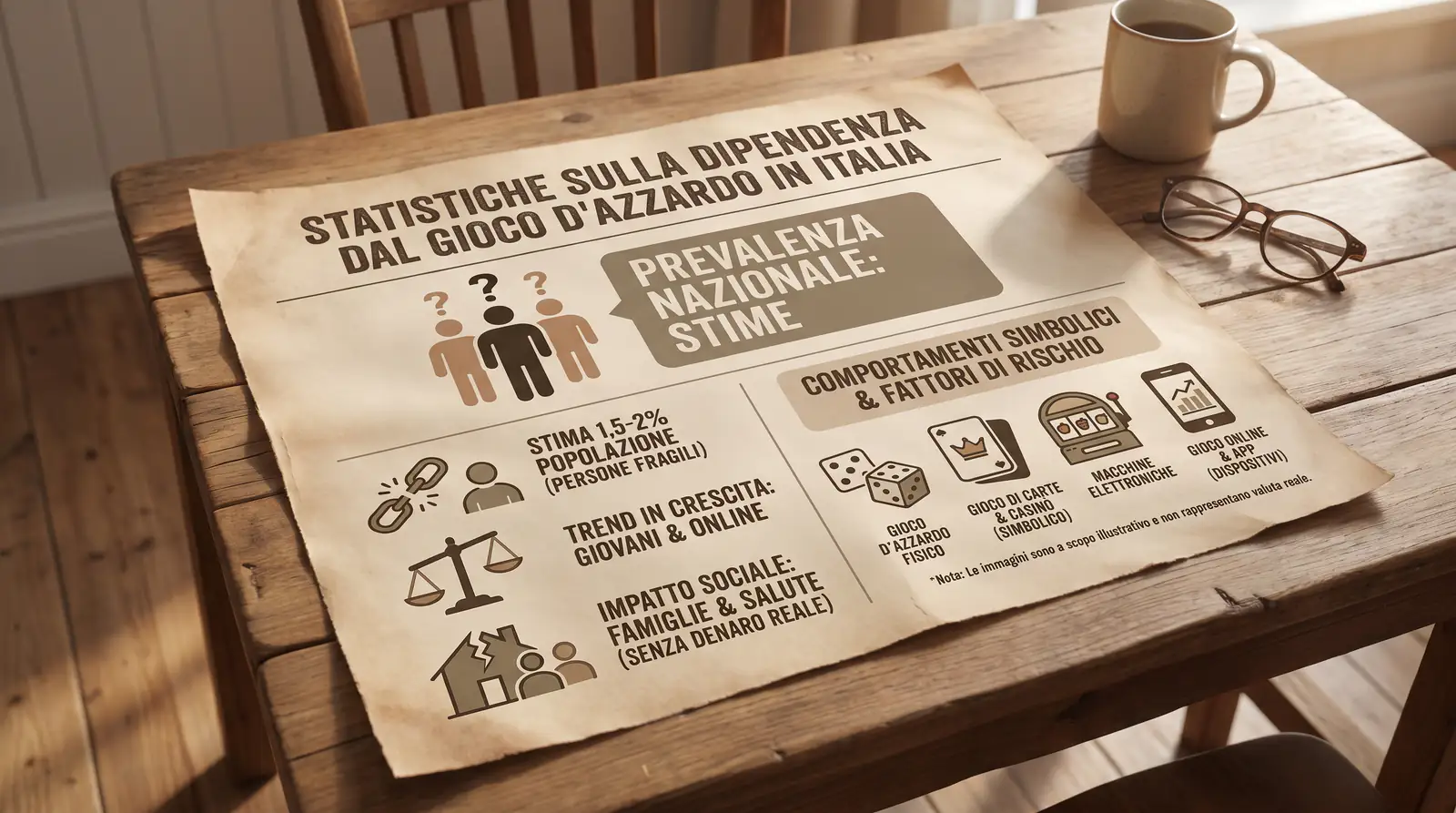 Infografica con i dati ADM ed Eurispes sulla dipendenza da scommesse calcio in Italia nel 2026