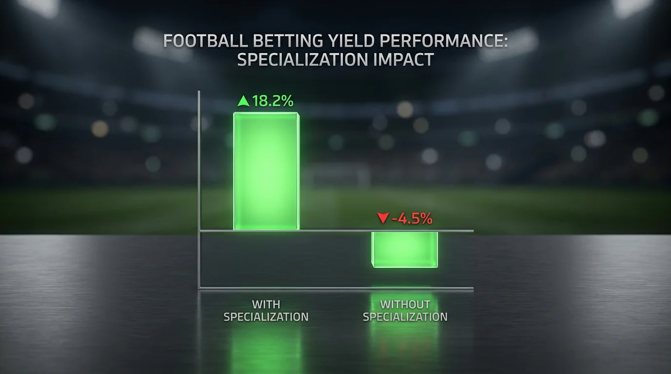 Grafico che illustra come la specializzazione aumenta il rendimento nelle scommesse calcio