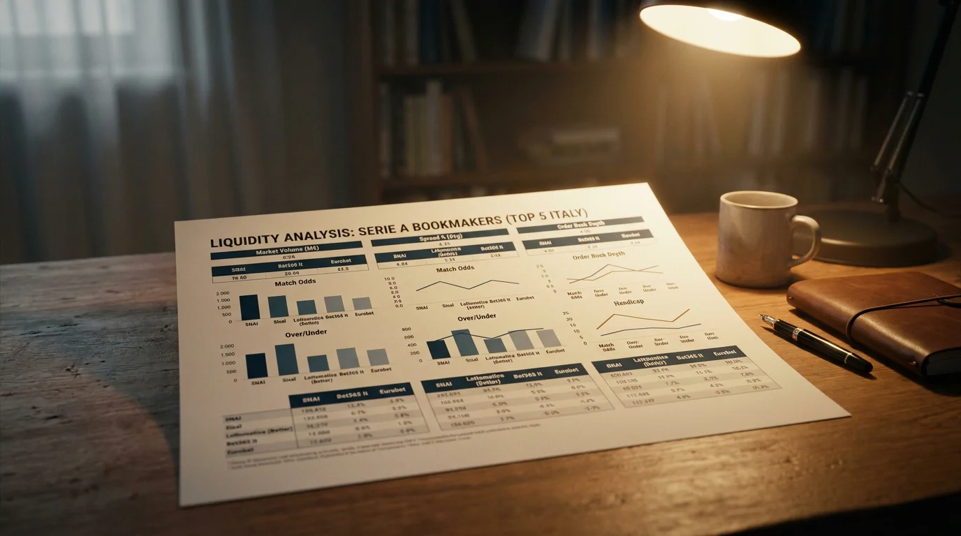 Schema della liquidità delle quote dei principali bookmaker italiani sui mercati Serie A