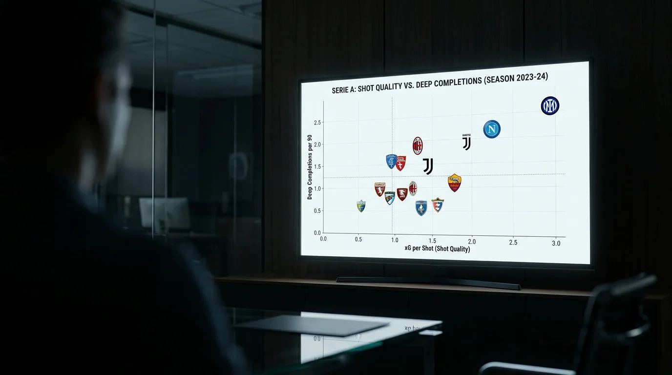 Schema della shot quality e dei deep completions come metriche avanzate per le scommesse calcio